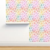 Pastel Rainbow Watercolor Giraffe Pattern