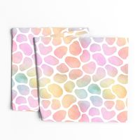 Pastel Rainbow Watercolor Giraffe Pattern