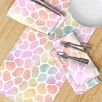 Pastel Rainbow Watercolor Giraffe Pattern