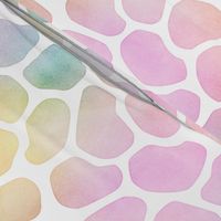 Pastel Rainbow Watercolor Giraffe Pattern