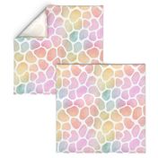 Pastel Rainbow Watercolor Giraffe Pattern