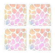 Pastel Rainbow Watercolor Giraffe Pattern