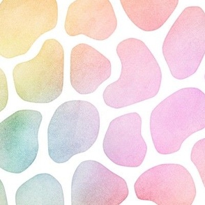 Pastel Rainbow Watercolor Giraffe Pattern