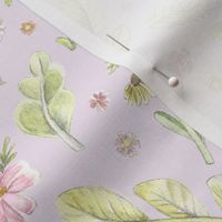 Purple Ditsy Floral Pattern - Luna Moth Garden