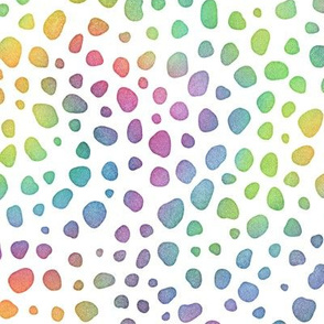 Bright Rainbow Watercolor Cheetah Pattern