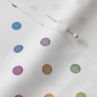 Bright Rainbow Watercolor Dots Pattern