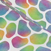 Bright Rainbow Watercolor Giraffe Pattern