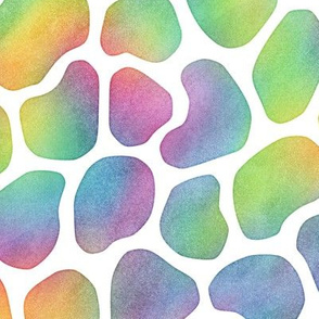 Bright Rainbow Watercolor Giraffe Pattern