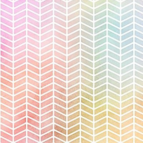 Pastel Rainbow Watercolor Herringbone Pattern 2