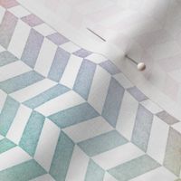 Pastel Rainbow Watercolor Herringbone Pattern 1