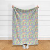 Bright Rainbow Watercolor Houndstooth Pattern