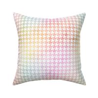 Pastel Rainbow Watercolor Houndstooth Pattern