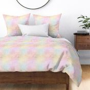 Pastel Rainbow Watercolor Houndstooth Pattern