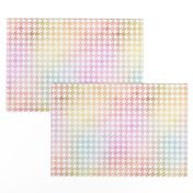 Pastel Rainbow Watercolor Houndstooth Pattern