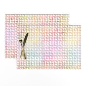 Pastel Rainbow Watercolor Houndstooth Pattern