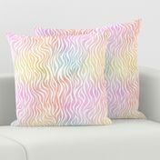 Pastel Rainbow Watercolor Zebra Pattern