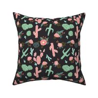 cactus floral fabric southwest flower cactus design