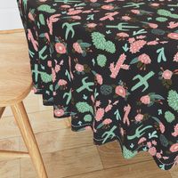 cactus floral fabric southwest flower cactus design