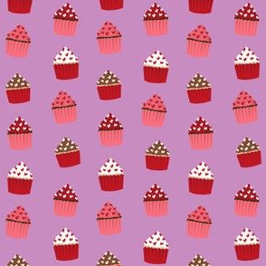 valentines cupcake coordinate - purple