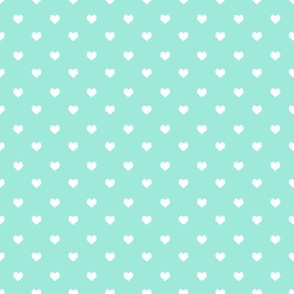 valentines hearts coordinate - aqua