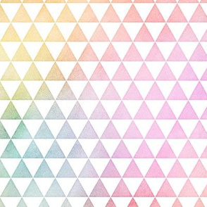 Pastel Rainbow Watercolor Triangles Pattern