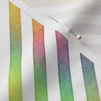 Bright Rainbow Watercolor DiagonalStripes Pattern