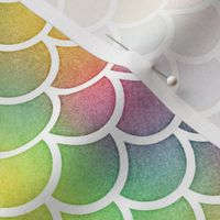 Bright Rainbow Watercolor Scale Pattern 1