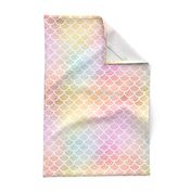 Pastel Rainbow Watercolor Scale Pattern 1