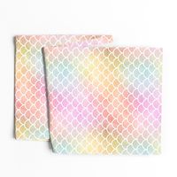 Pastel Rainbow Watercolor Scale Pattern 1