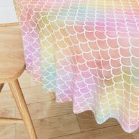 Pastel Rainbow Watercolor Scale Pattern 1