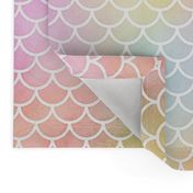 Pastel Rainbow Watercolor Scale Pattern 1