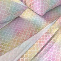 Pastel Rainbow Watercolor Scale Pattern 1