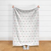 Deer- Pastels on White - woodland baby nursery-ch