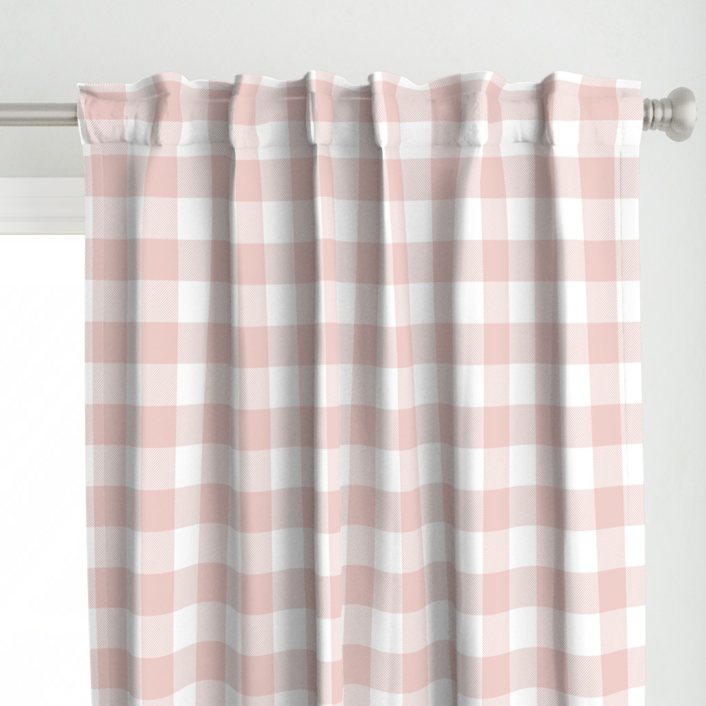 Big Buffalo Plaid - rose and white