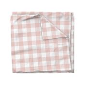 Big Buffalo Plaid - rose and white