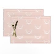 Little One Antlers - soft rose and white - woodland nursery