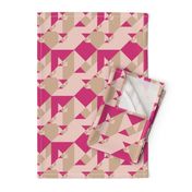 PINK YARROW, PALE DOGWOOD AND HAZELNUT TANGRAMS