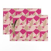 PINK YARROW, PALE DOGWOOD AND HAZELNUT TANGRAMS