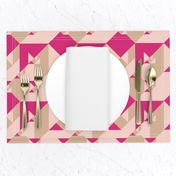 PINK YARROW, PALE DOGWOOD AND HAZELNUT TANGRAMS