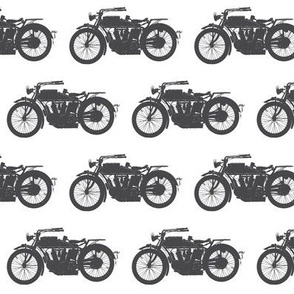 Charcoal Antique Motorcycles