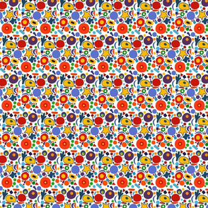 Bright colorful pattern on white background