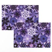 Feather hexagonal purple quilt