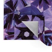 Feather hexagonal purple quilt