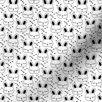 tiny bunnies-sleeping---white-and-black