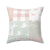 Patchwork Deer - Pastels/White 2 rotated