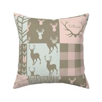 Patchwork Deer- pastels/brown