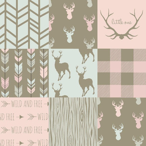 Patchwork Deer- pastels/brown