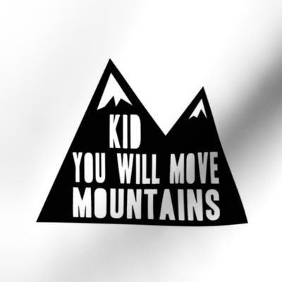 8" quilt blocks - Kid you will move mountains