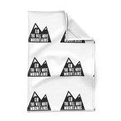 8" quilt blocks - Kid you will move mountains