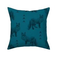 Fox and Arrows - Dark Teal